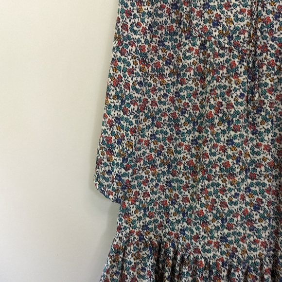 J.Crew Floral Ruffle Hem Relaxed Short Dress - Picture 6 of 11
